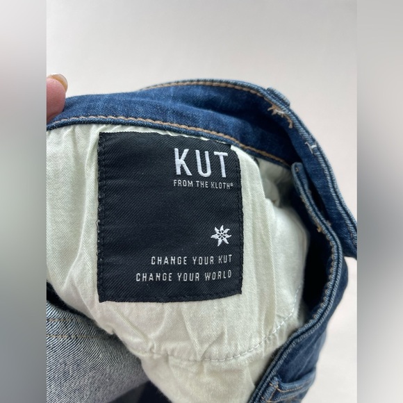 KUT Women's Janet Blue Ankle Skinny Jeans With Embroidery Size 8 91% cotton - Picture 8 of 8